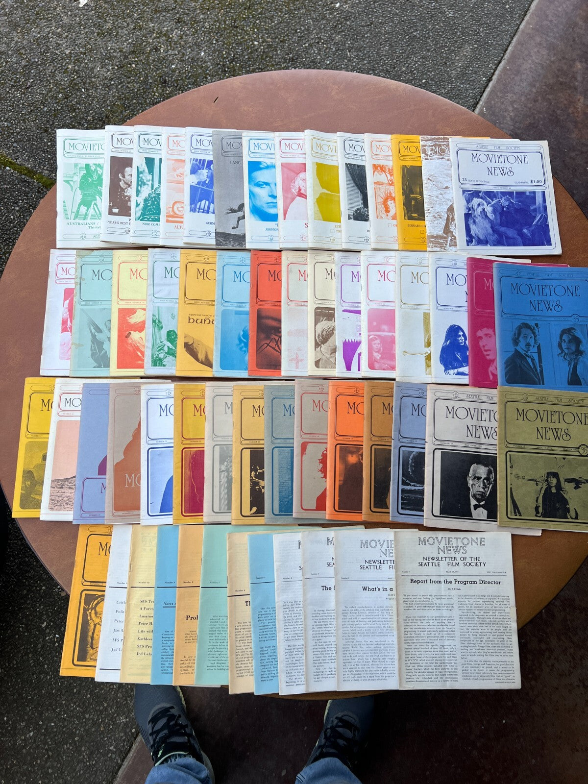 Lot of 57 Issues of Movietone News Magazine 1970's