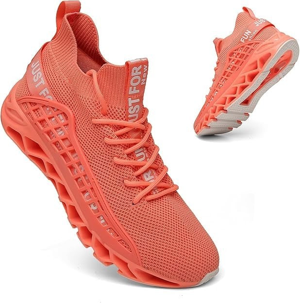 Men's US 8-11 Grapefruit Just For Fun Breathable Athletic Running Casual Walking
