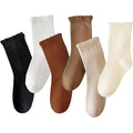 ANYANIME 6 Pack Girls Multicolor Dress Scallop Socks for Toddlers and Kids Cute