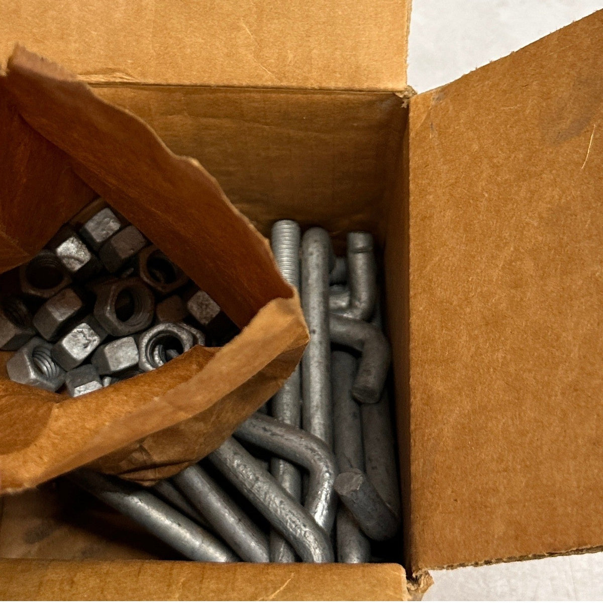 Pack of 25 Perine Danforth 1/2-13 x 6 Anchor Bolts w/ Nuts HDG Hot Dip Galvaniz