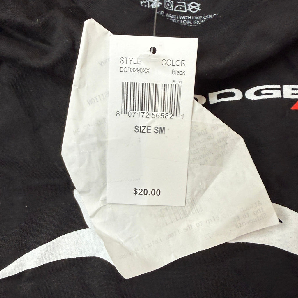 MSRP $20 Novelty Dodge Mens S Petite Black Crew Neck Short Sleeve T-Shirt Regu
