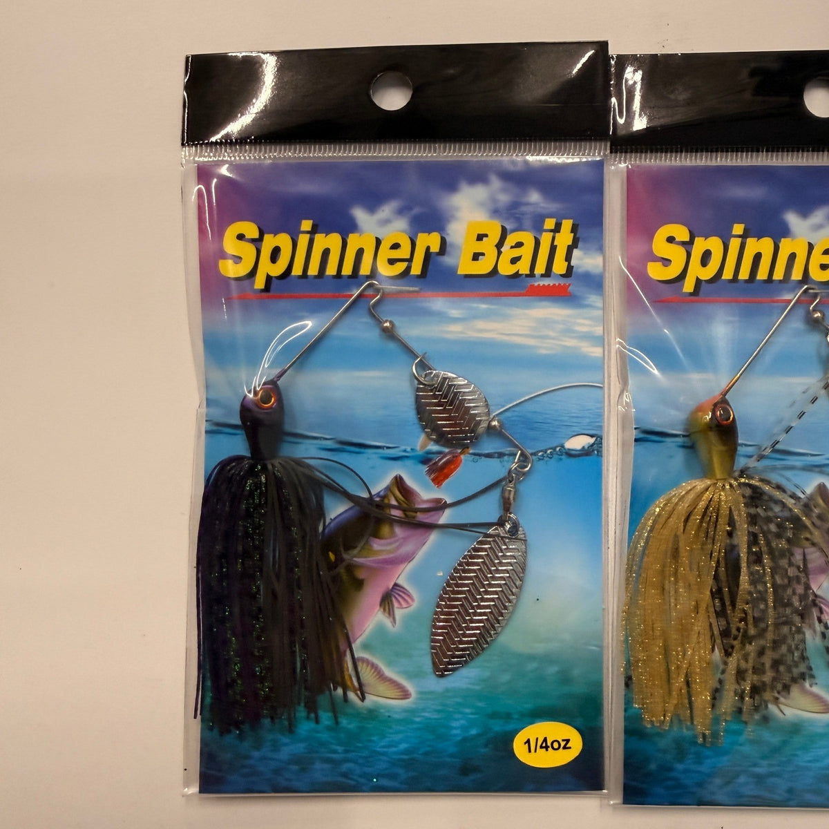 Set of 3 Double Willow Spinnerbait Bass Wire Bait 1/4 oz Fishing Lures