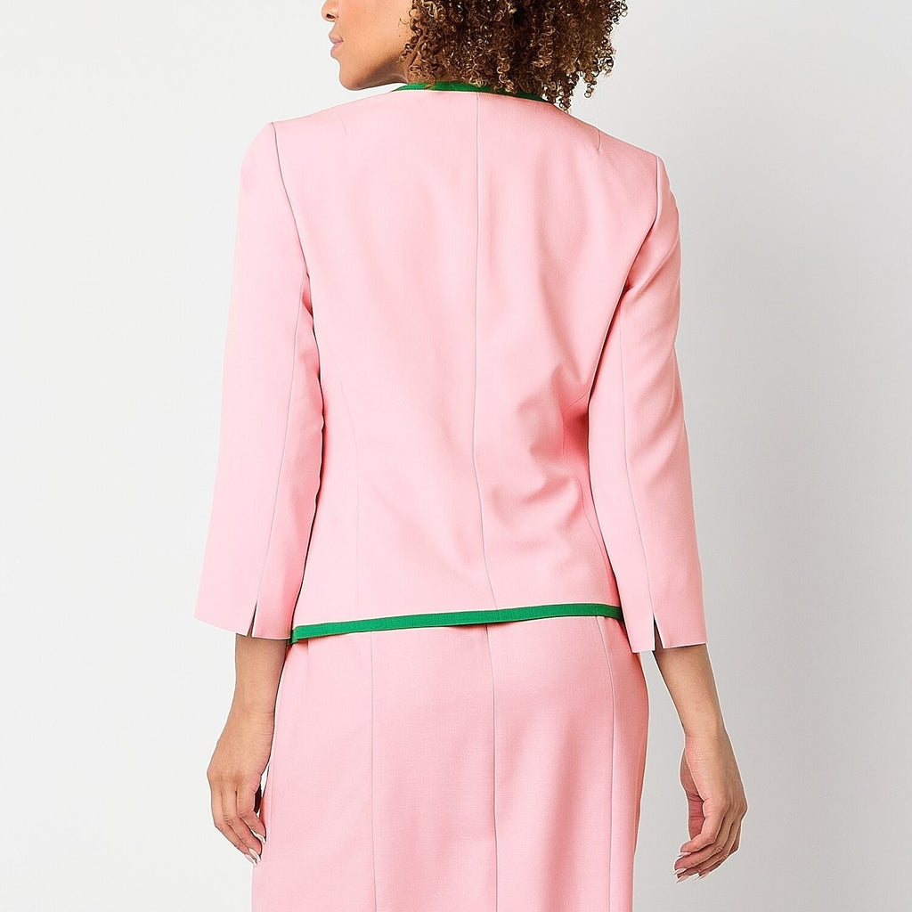 MSRP $79 Black Label by Evan-Picone Womens 16 Pink/Green Suit Jacket Classic Fit