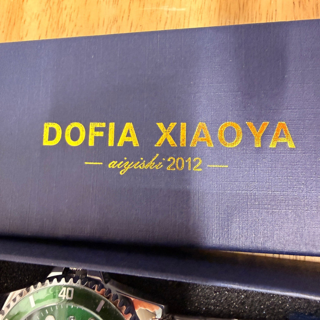 Dofia Xiaoya Aiyishi 1630 Men's Silver Stainless Steel Quartz Watch Green Dial G