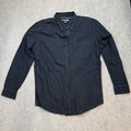 MSRP $50 U.S Forces Man's Sz L Black Button Up Long Sleeve Shirt Contrast Stitc