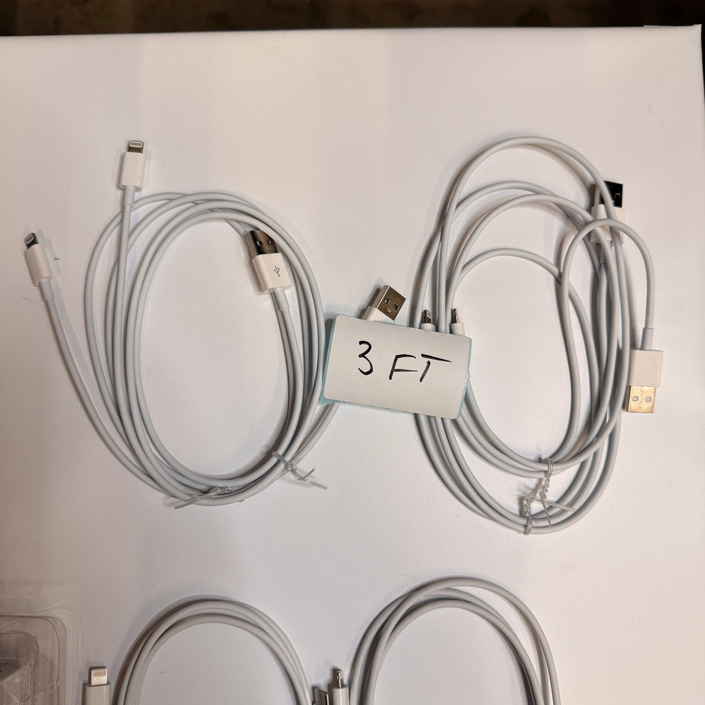 Set of 10 - 8 USB-C/USB-A to Lightning Charging Cables 3ft 6ft, 2 Wall Adapters