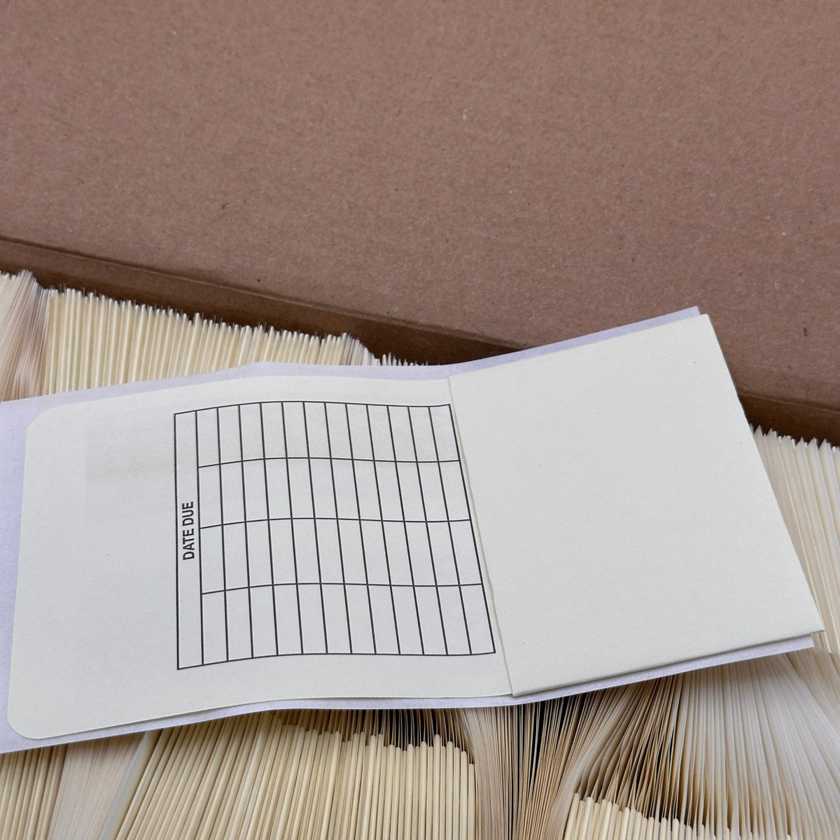 Pack of 500 Demco Pressure-Sensitive Book Pocket High Back w/ Date Grid
