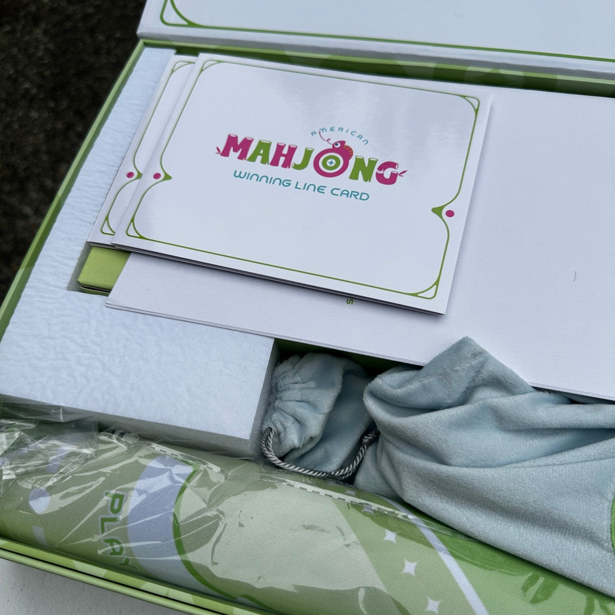 Virora Mahjong Mini Mahjong Set for Kids & Beginners, Green Portable Travel Mah