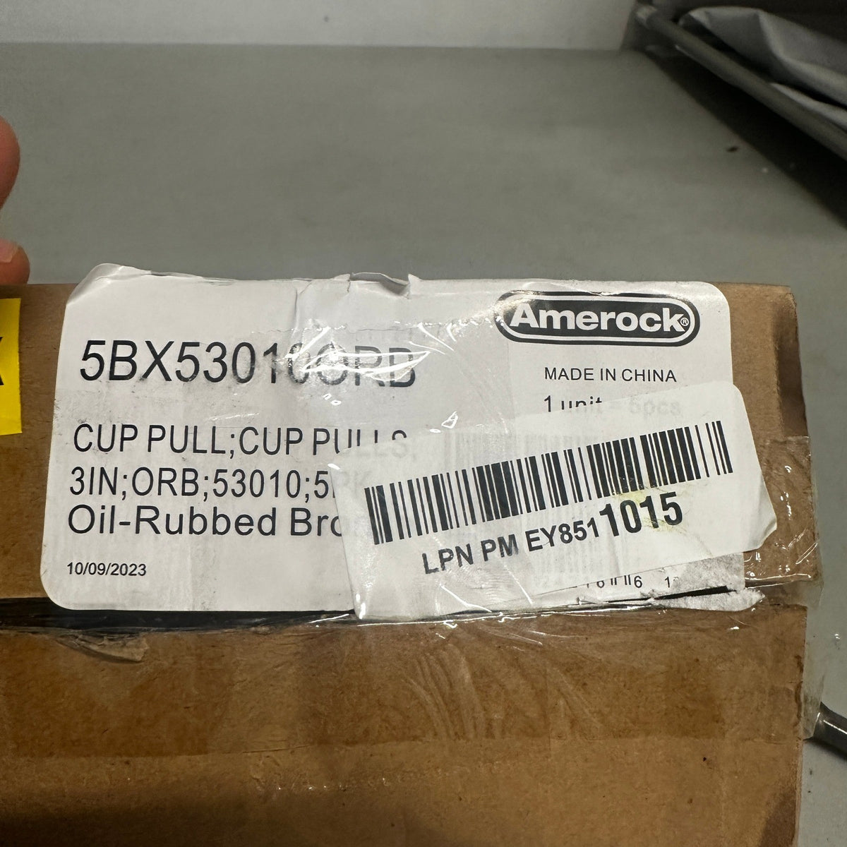 Pack of 5 Amerock BP53010ORB Cabinet Cup Pull 3" (76mm) Center Oil Rubbed Bronz