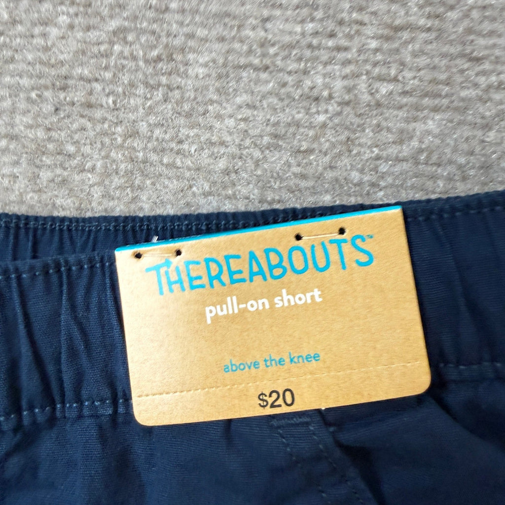 MSRP $20 Thereabouts Kid Boys L 14/16 Husky Blue Herald Canvas Pull-On Short