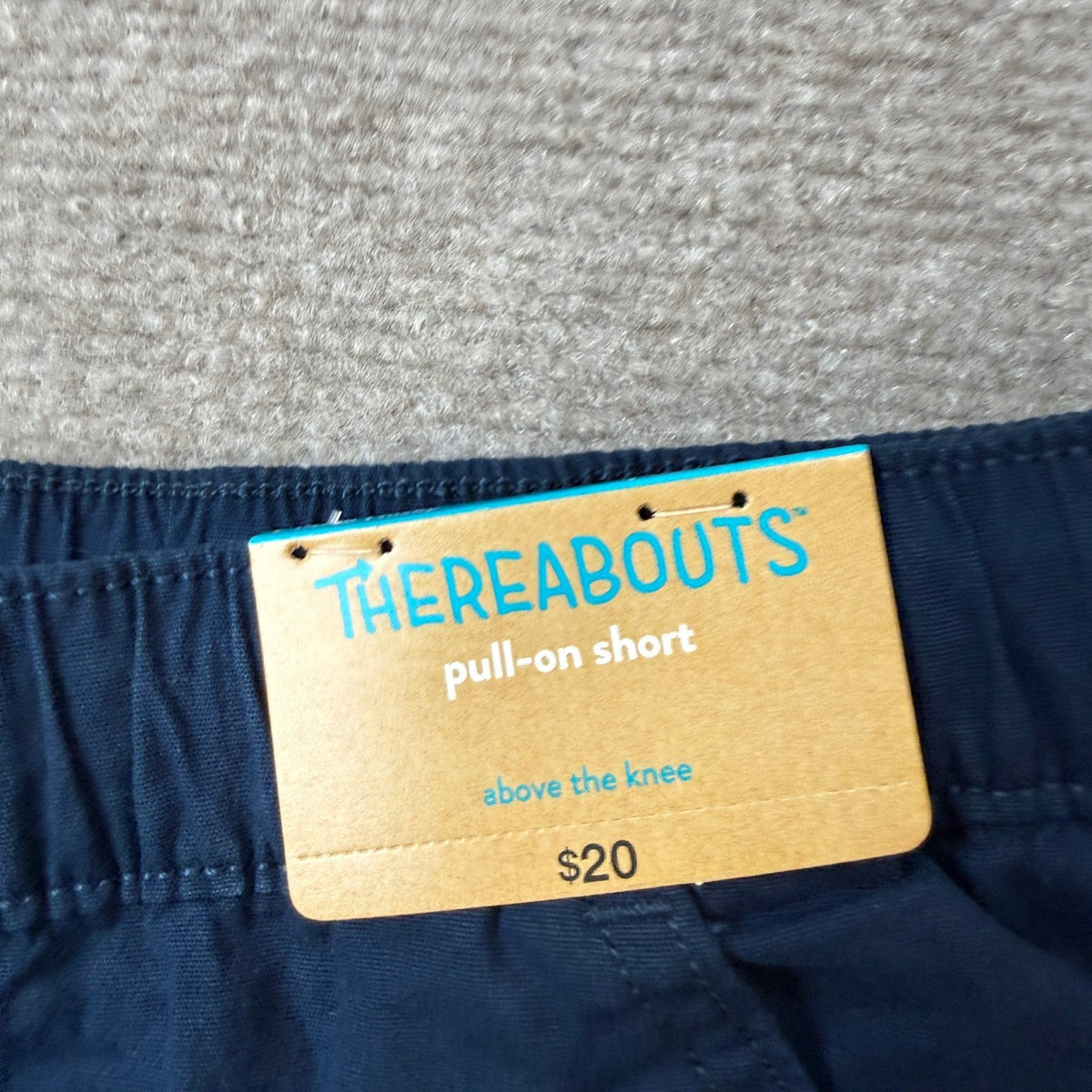 MSRP $20 Thereabouts Kid Boys L 14/16 Husky Blue Herald Canvas Pull-On Short