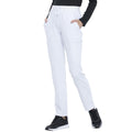 Elle Women's M Tall Scrubs Pant Natural Rise Straight Leg White