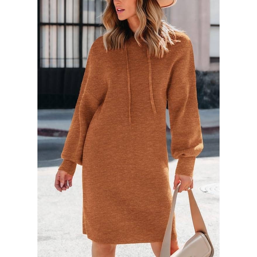MSRP $32 PRETTYGARDEN Women's M Sweater Dress Casual Long Sleeve Chunky Knit