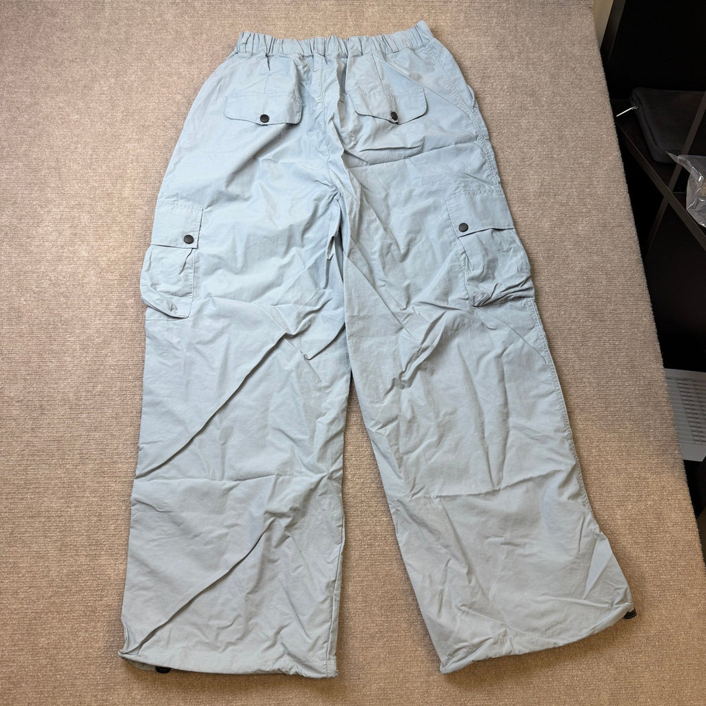 MSRP $39 Cromoncent Women's L High Waist Parachute Pants Y2K Cargo Trousers