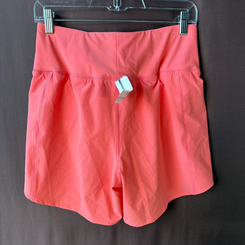 Lands' End Women's 2 LONG 5" Sustainable Elastic Waist Swim Cover Up Shorts Pock