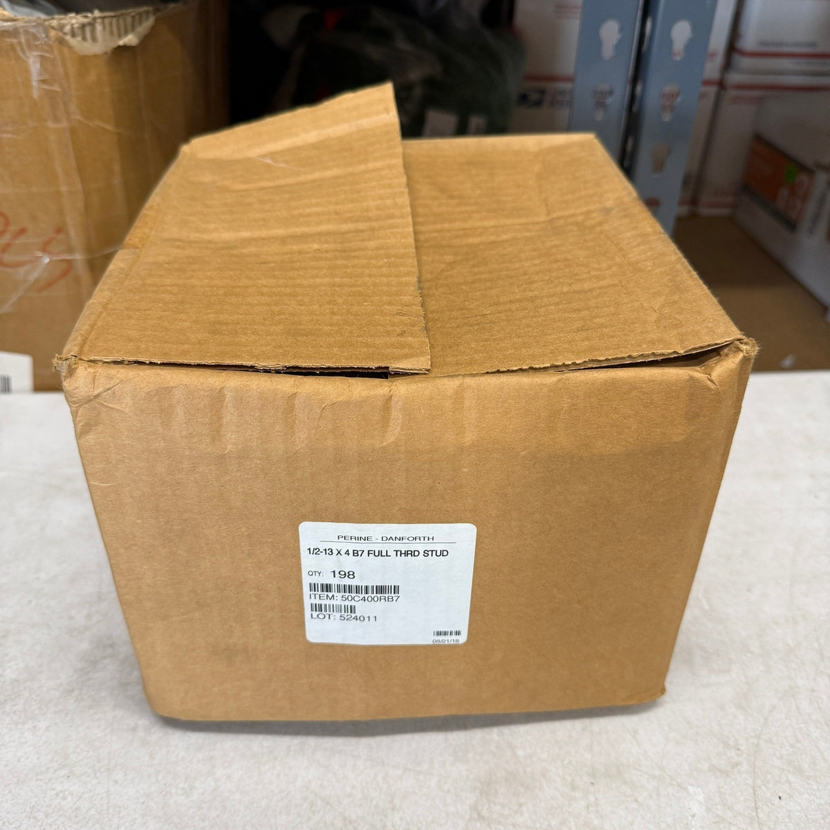 Pack of 198 Perine-Danforth 1/2-13 x 4 B7 Full Thread Stud Bolt