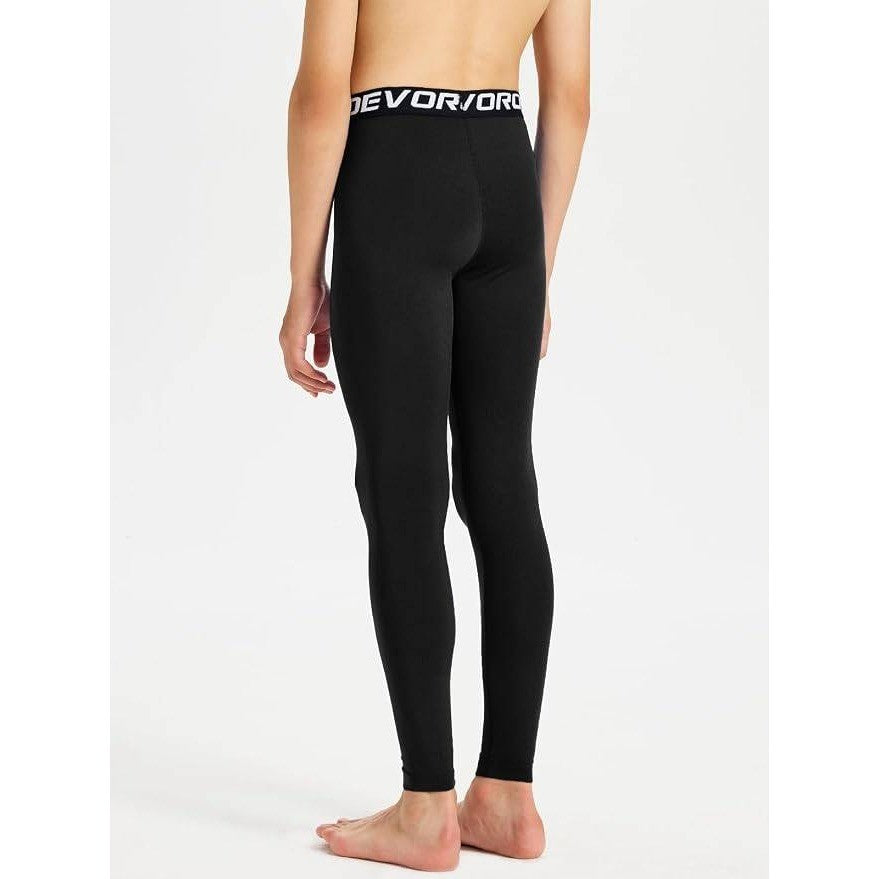MSRP $26 DEVOROPA Boy's M Leggings Quick Dry Youth Compression Pants Sports