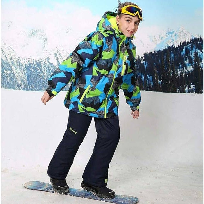 MSRP $137 WOWULOVELY Big Boy's Sz 12 2-Piece Colorblock Snow Pants and