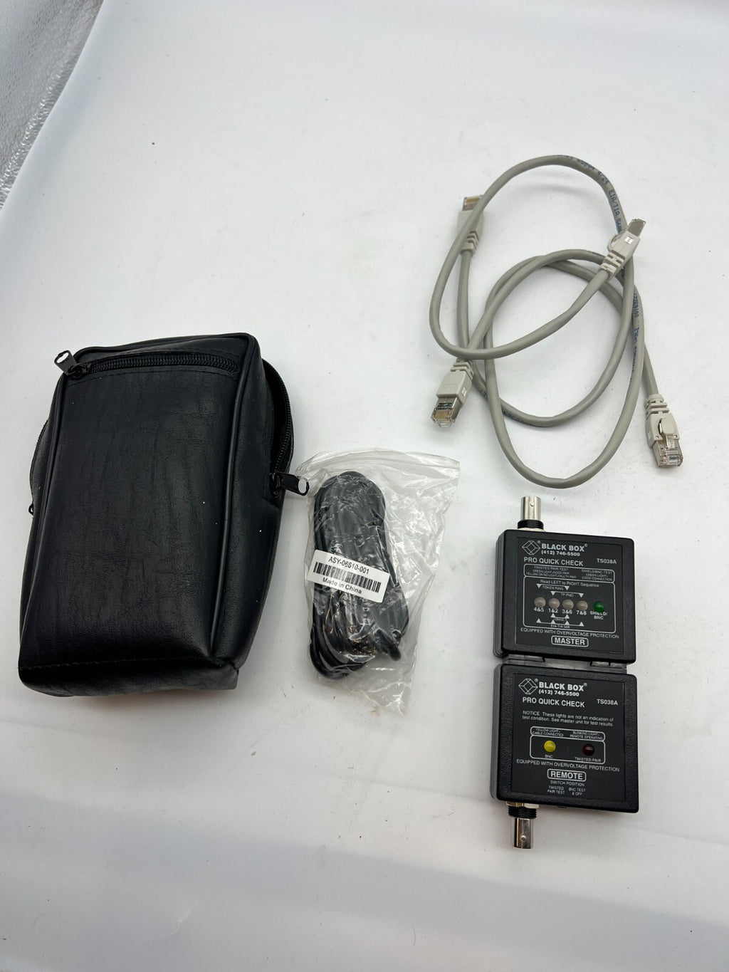 Black Box Pro Quick Check TS038A Master and Remote w/ Cables, Case