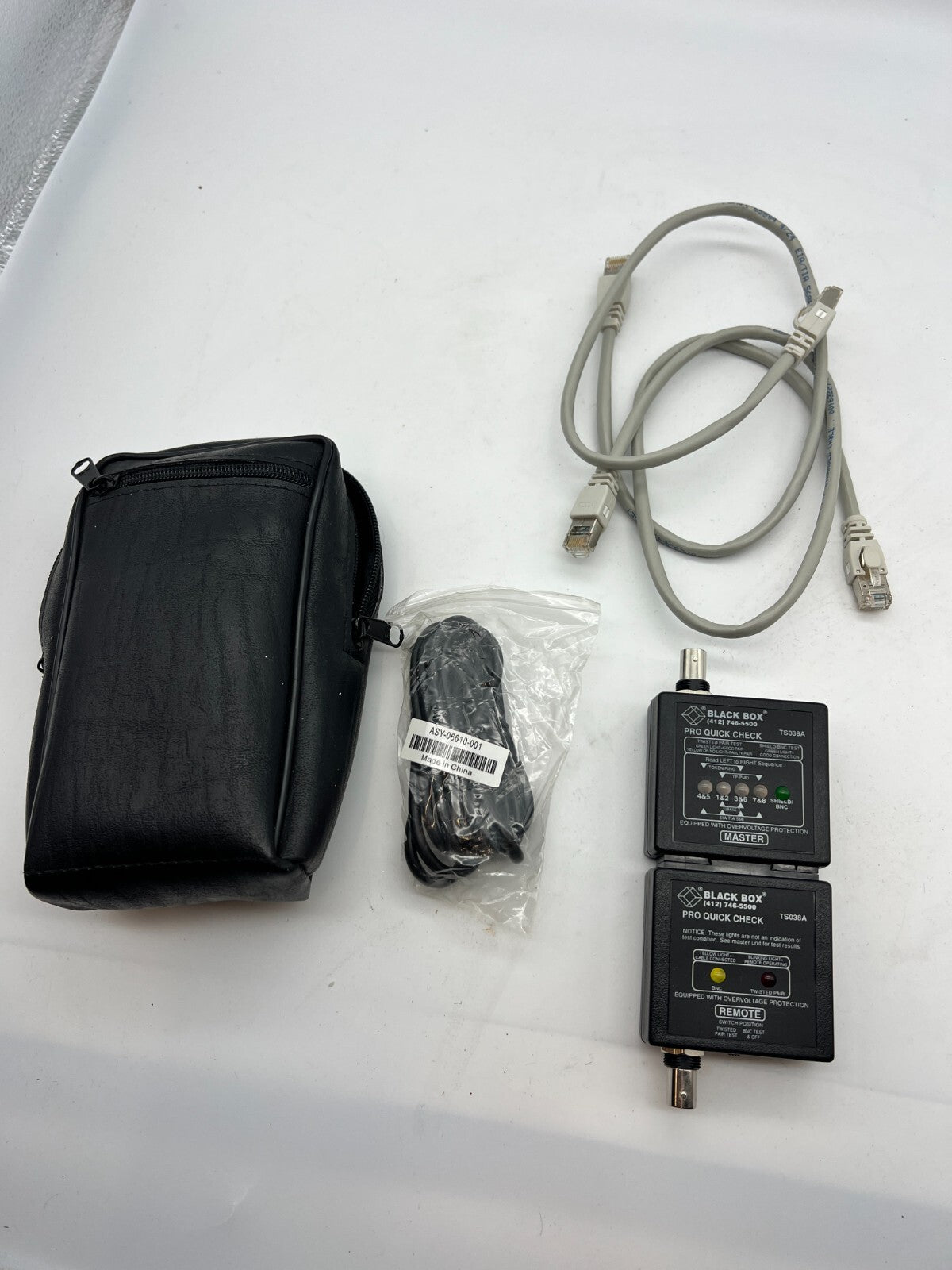 Black Box Pro Quick Check TS038A Master and Remote w/ Cables, Case