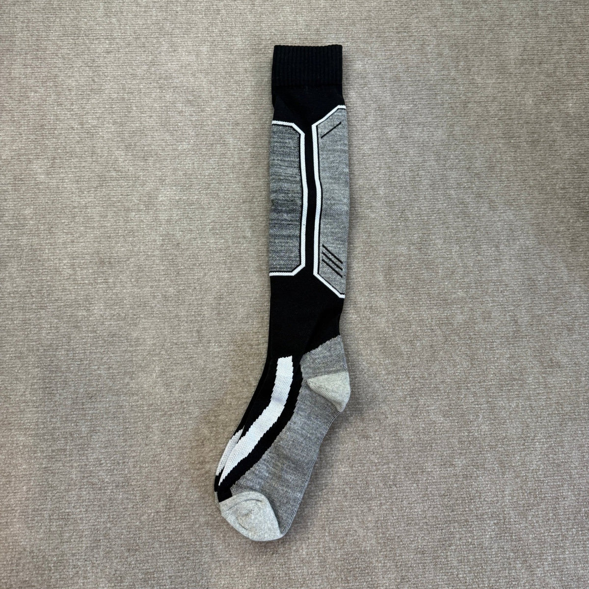 Thermal Ski Socks Grey Thick Warm Wool Winter Snow Socks Unisex for Skiing Hiki