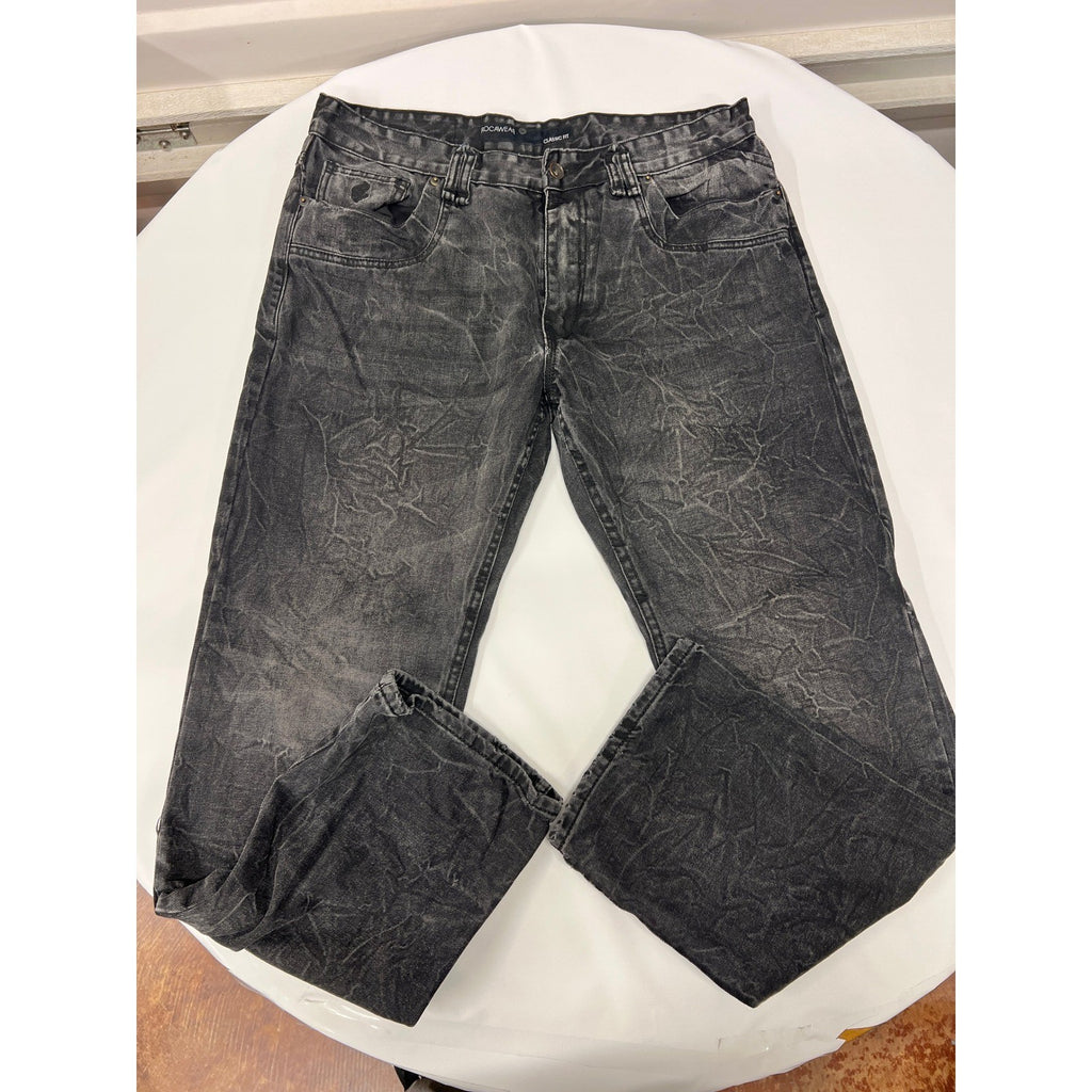 Rocawear Denim Jeans Men's W36 Black Gray Classic Fit Adult Stonewash