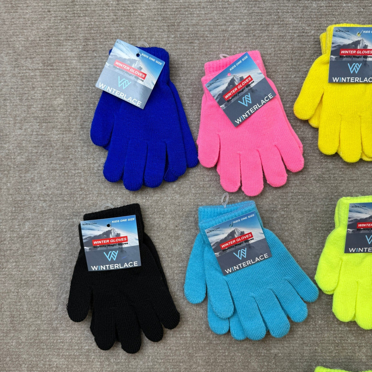 MSRP $21 Winterlace 12 Pairs Kids 2-6 Years Winter Gloves Children Fun Colorful