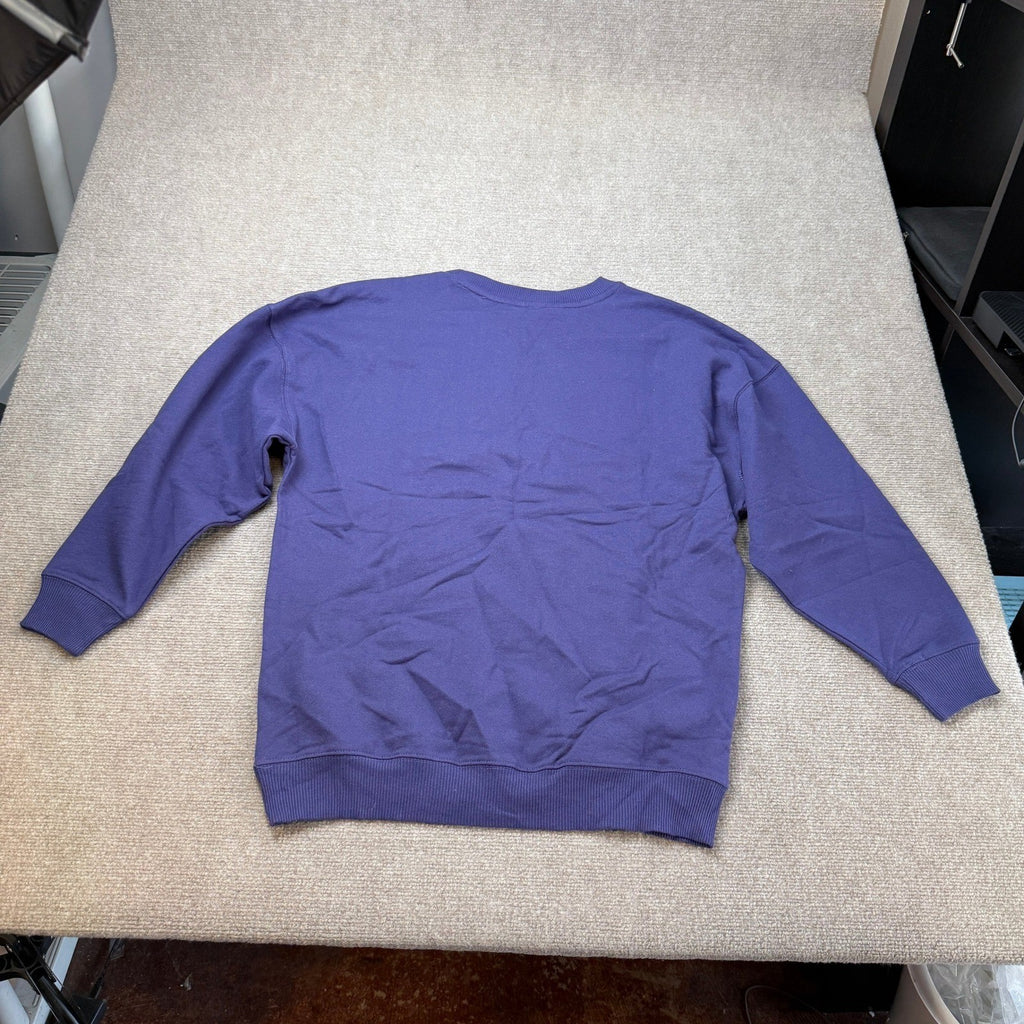 MSRP $44 Mighty Fine Women's XS Purple Embroidered Crewneck Sweatshirt