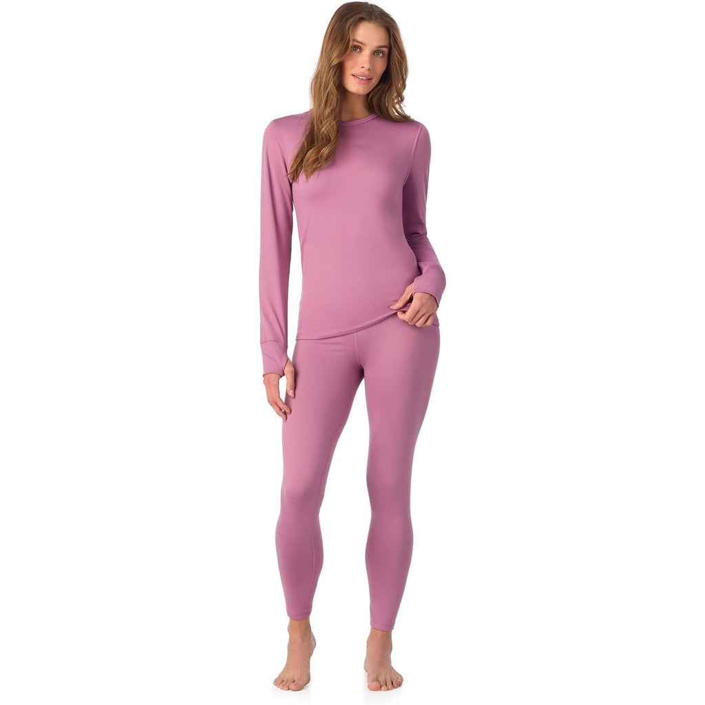 MSRP $45 Cuddl Duds Women's XS Mauve Heavyweight Long Sleeve Top & Leggings