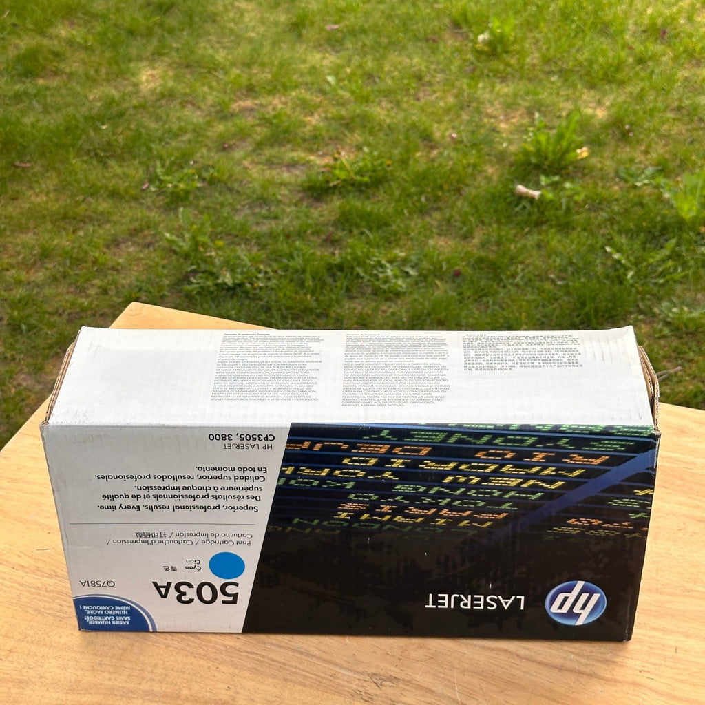 HP 503A Cyan Toner Cartridge Q7581A for LaserJet CP3505, 3800 Sealed