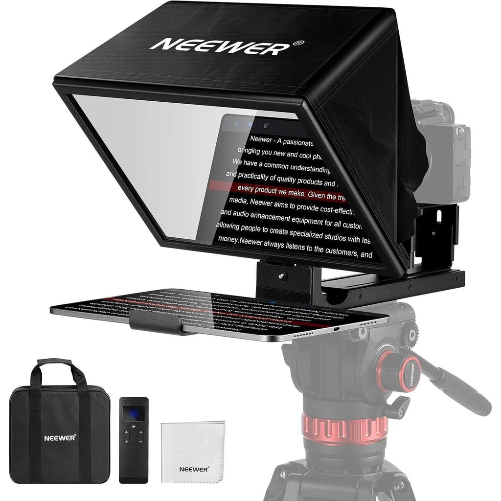 NEEWER Basics X12B Aluminum Alloy Teleprompter 12" for Tablet DSLR Camera Comp