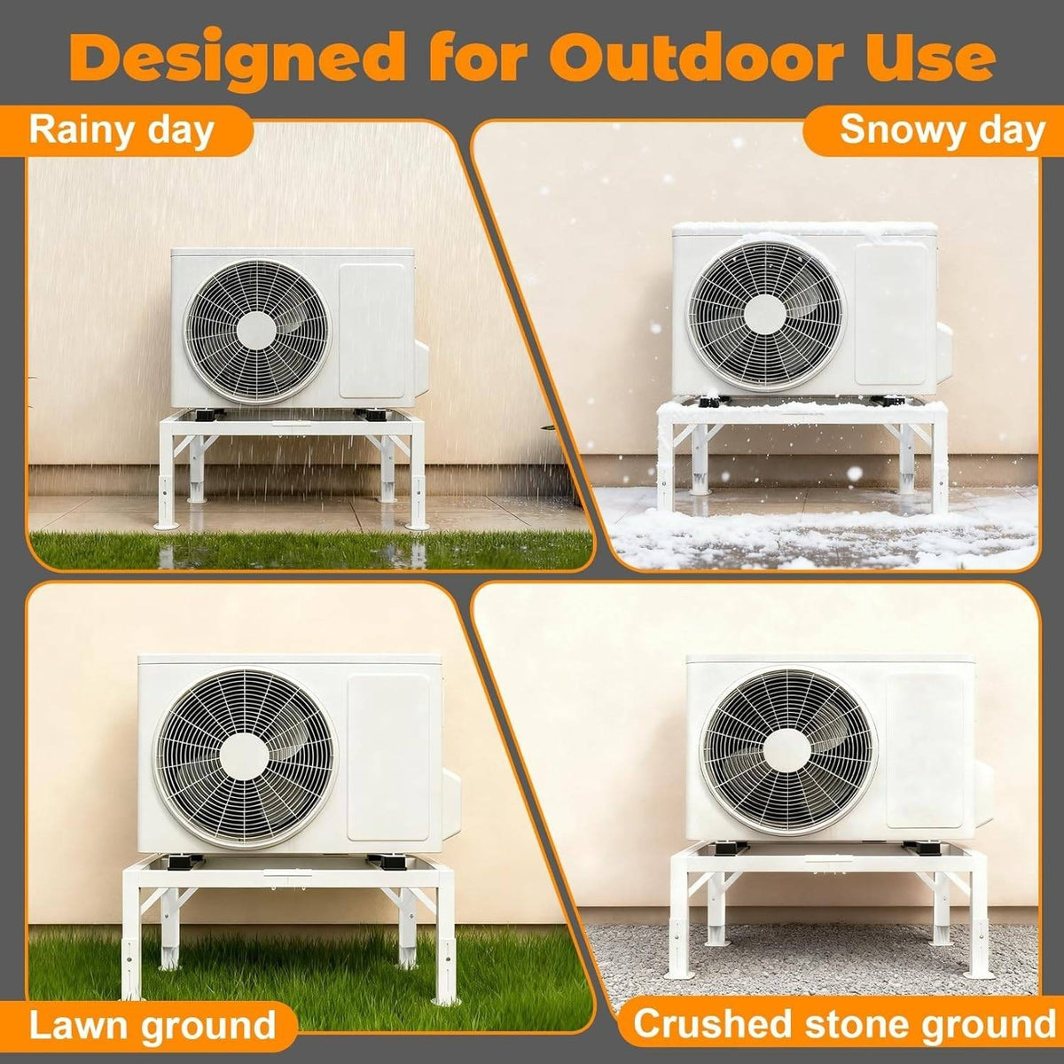 Fanmoss Mini Split Adjustable Ground Stand for 9000-36000 BTU 440LBS Load Capac