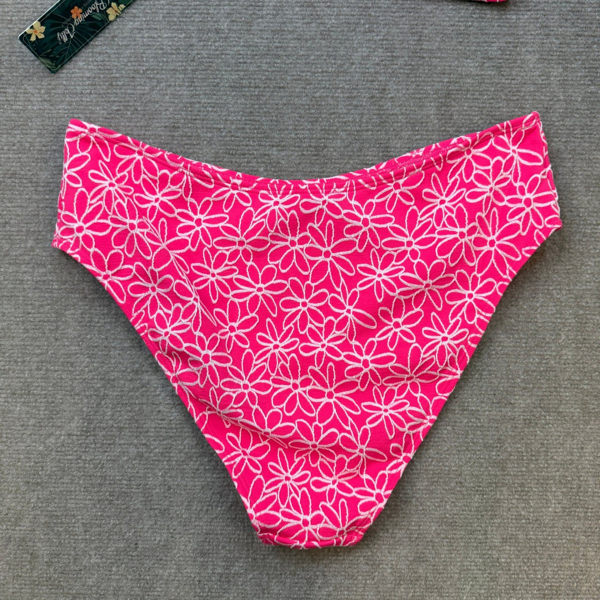 MSRP $31 Blooming Jelly Women's L High Waisted Bikini Set Cheeky Two Piece