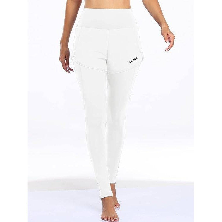 Pack of 2 CADMUS Black & White XL 2 in 1 Women's Yoga Pants High Waisted Running