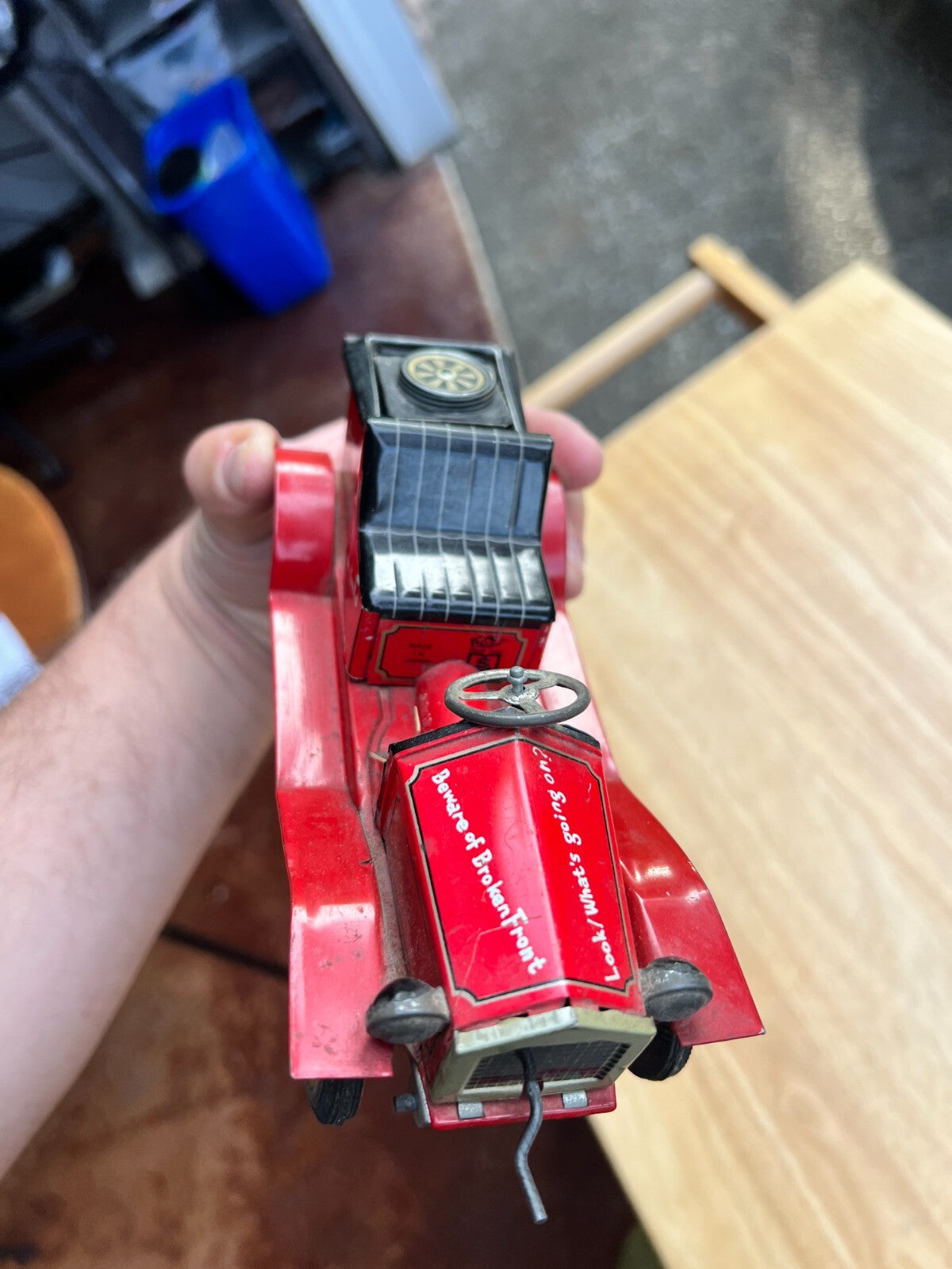 Vintage Magic Square MS 93 Made in Japan Wind Up Tin Litho Model T - Toy Jalopy