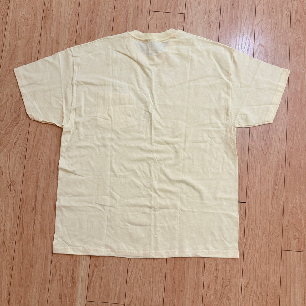 Set of 3 Hanes Men's T-Shirts Size L White, Light Yellow, Orange