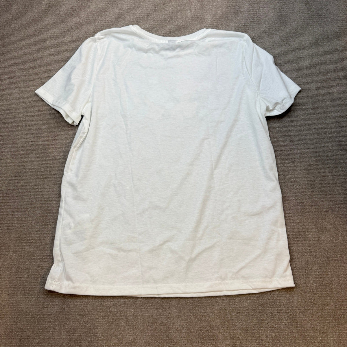 NWT Shein Emery Rose Women's L Casual Floral Print White Short Sleeve T-Shirt W