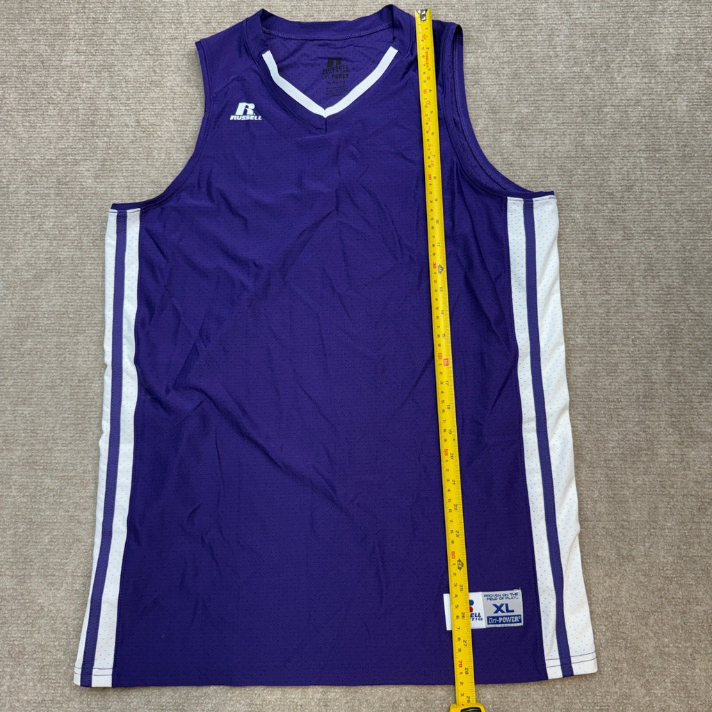 Russell Athletic Purple/White Sz XL Dri Power Youth Legacy Basketball Jersey