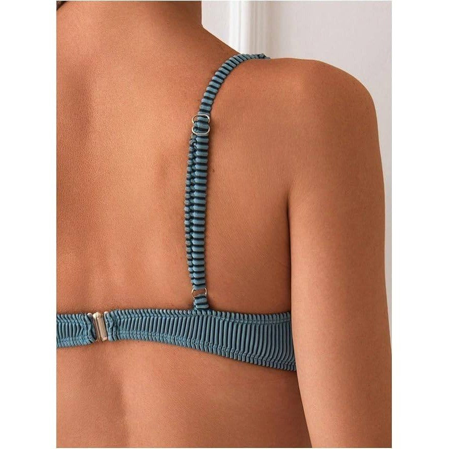 MSRP $39 SweatyRocks Women's M Two Piece Bikini Set Striped Print Push Up Swims