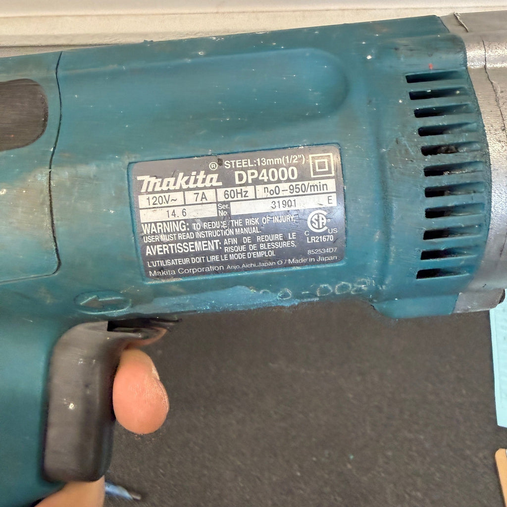 Makita DP4000 1/2" Drill Variable Speed (0 - 950 RPM), 7 AMP Corded
