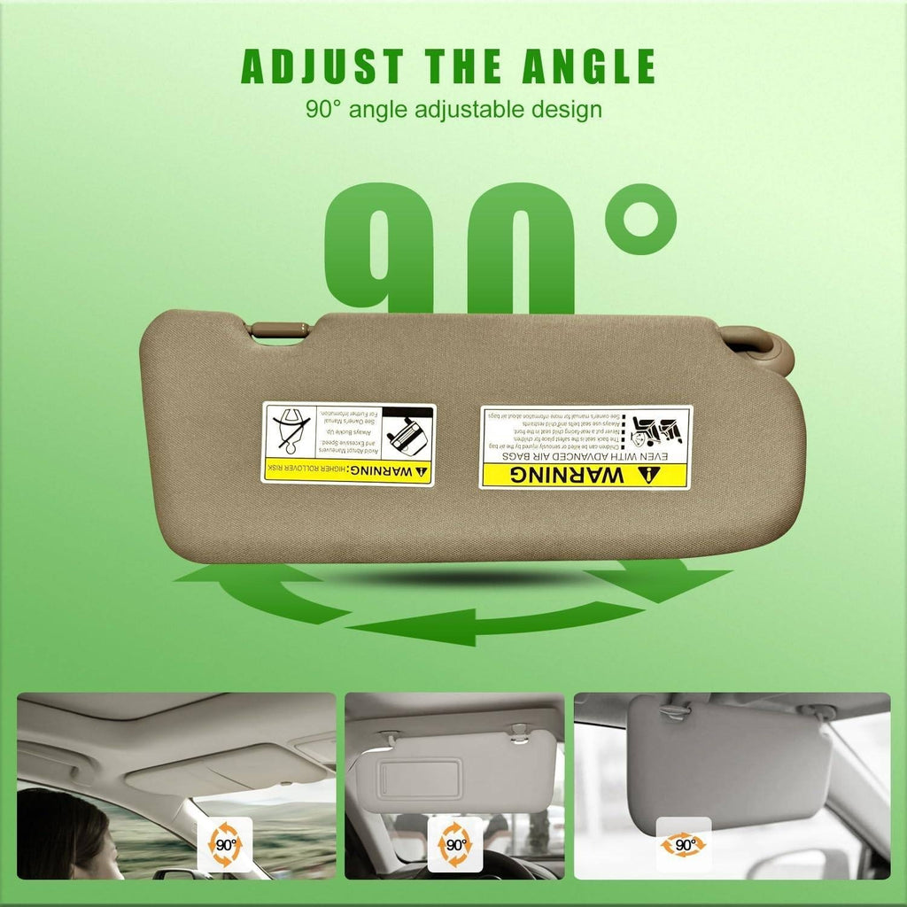 Left Driver Side Sun Visor, Beige for Honda CRV 2017-2022 Replace 83280-TLY-H11