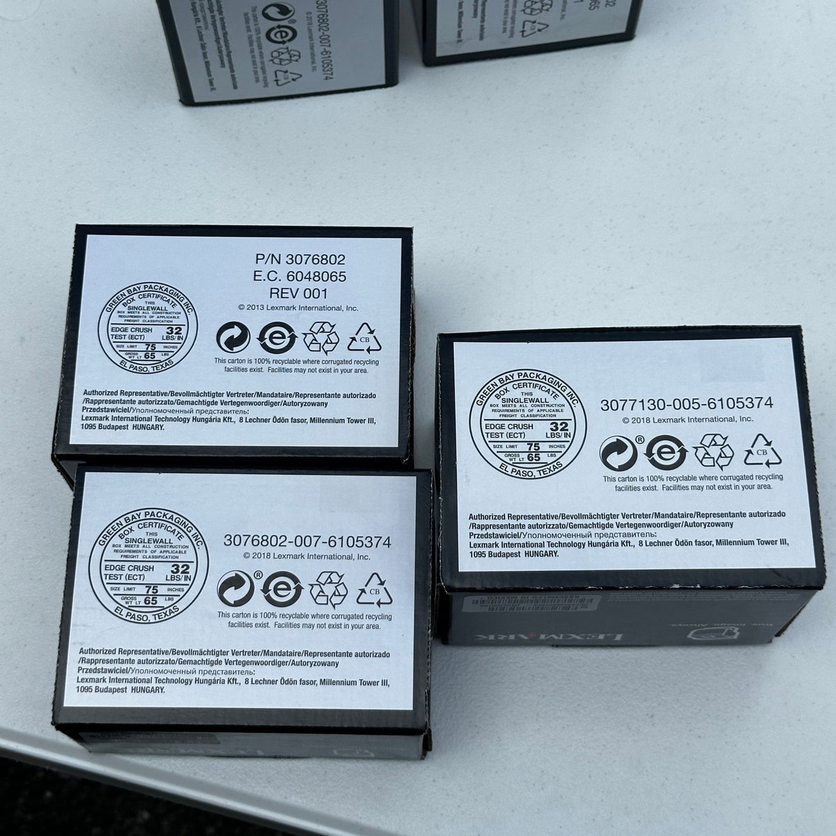 Set of 5 Lexmark C540H1MG C540H1YG C540H1KG Toner Cartridges C540 C543 C544 C546