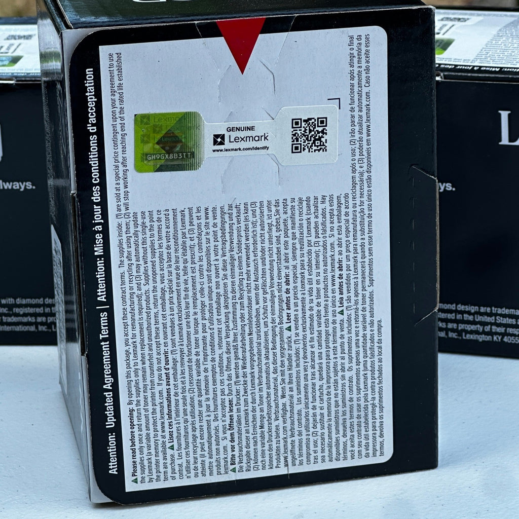 Set of 3 Genuine Lexmark C544X1KG Black Extra High Yield Toner Cartridge C544 C5
