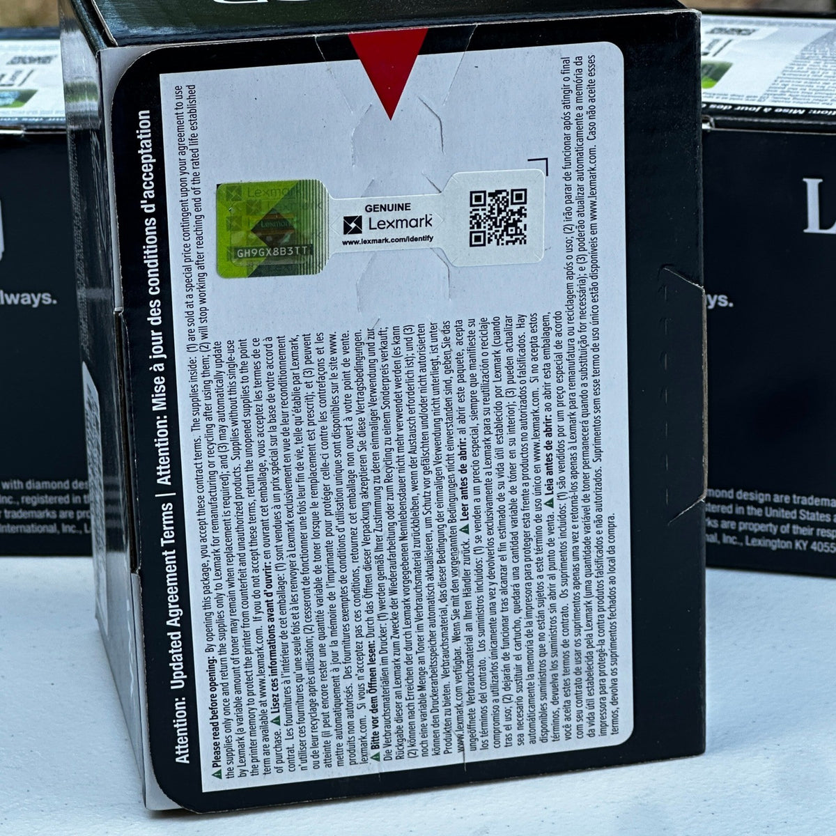 Set of 3 Genuine Lexmark C544X1KG Black Extra High Yield Toner Cartridge C544 C5