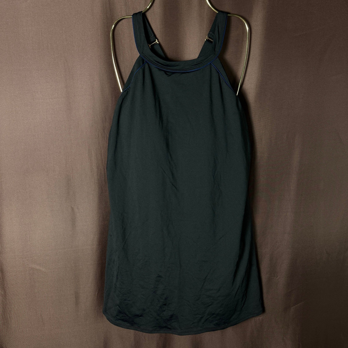 Lands' End Women's 8DD Chlorine-Resistant High-Neck One-Piece Swim Dress