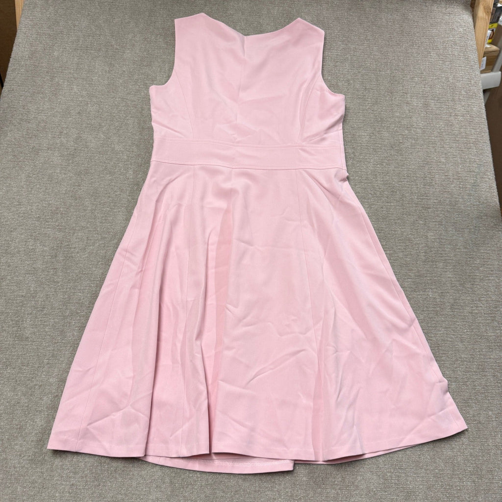 MSRP $89 Black Label by Evan-Picone Womens 10 Tutu Pink Fit + Flare Dress Sleeve
