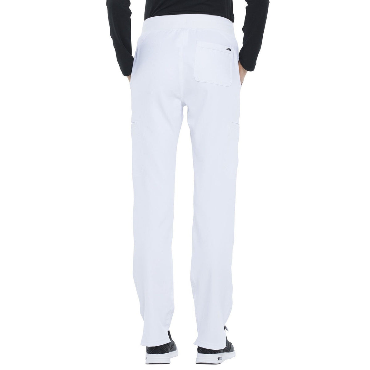 Elle Women's M Tall Scrubs Pant Natural Rise Straight Leg White