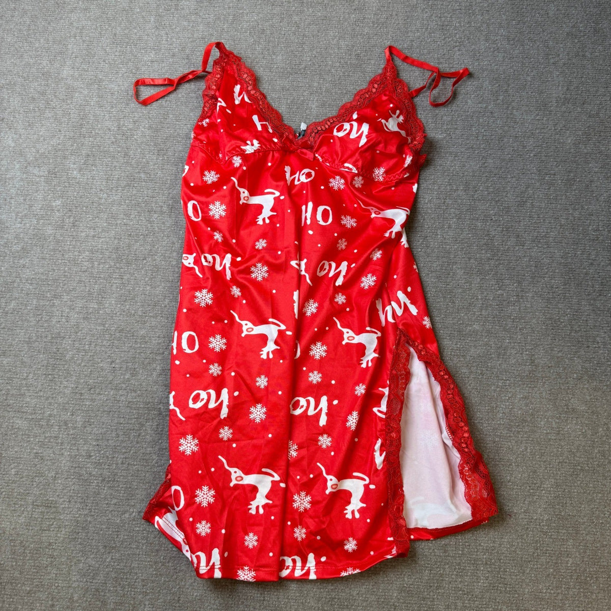 MSRP $19 Girece Women's L Christmas Lingerie Sexy Nightgown Babydoll Lingerie