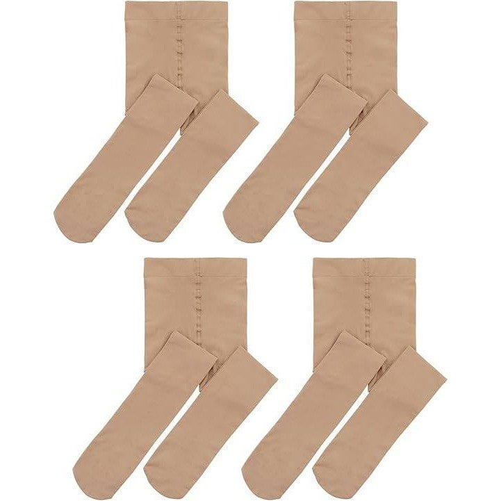 Century Star 4 Pairs Nude 3-6Y Tights for Girls-Soft Footed Ballet Dance Toddle