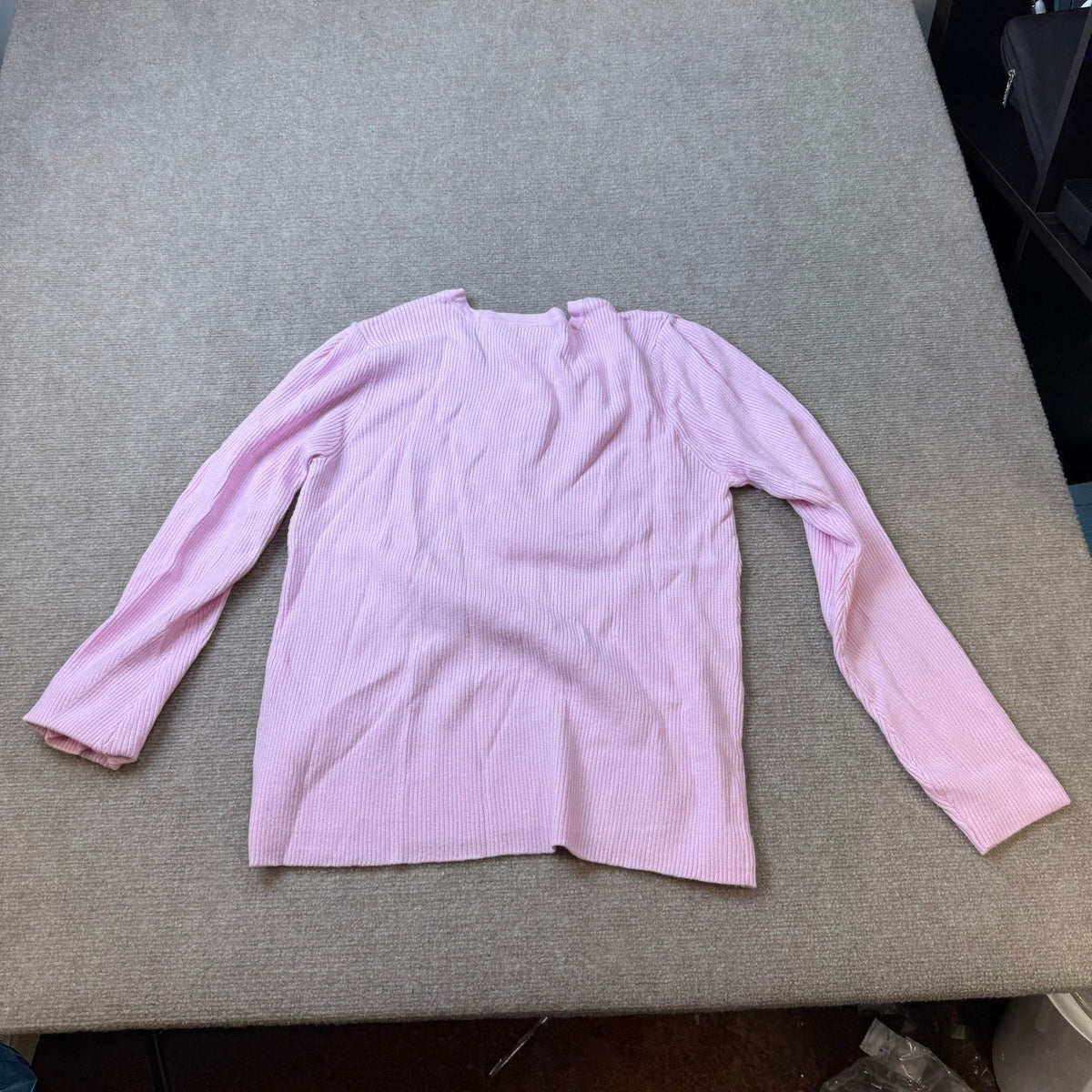 MSRP $58 Liz Claiborne Women's L Lilac Rose Ribbed Long Sleeve Sweater